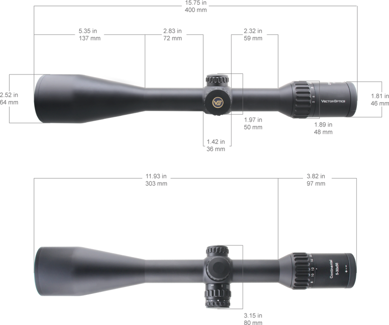 Vector Optics Continental x6 5-30x56 CDM HD SFP Hunting Scope